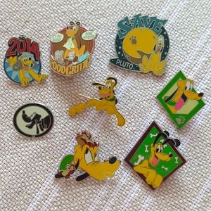 Collection of official Disney Pluto Pins